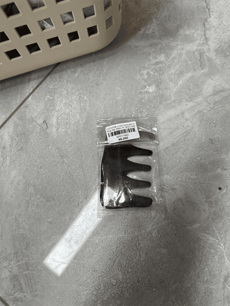 COH144B- Lược sừng đen 5 răng đẹp (Size: S - 9cm) chải tóc xoăn, rối, xù