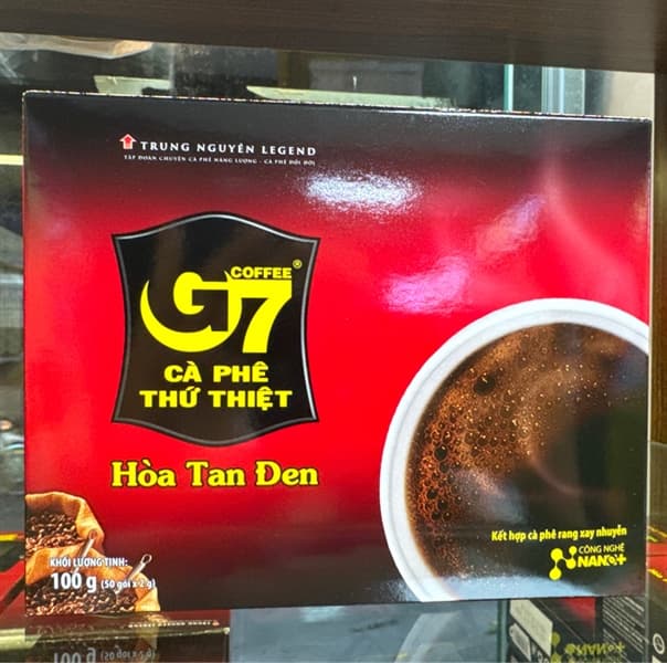Cà phê hòa tan đen trung nguyên hộp 50 gói 2