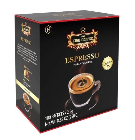 CÀ PHÊ HÒA TAN ESPRESSO KING COFFEE HỘP 100 GÓI