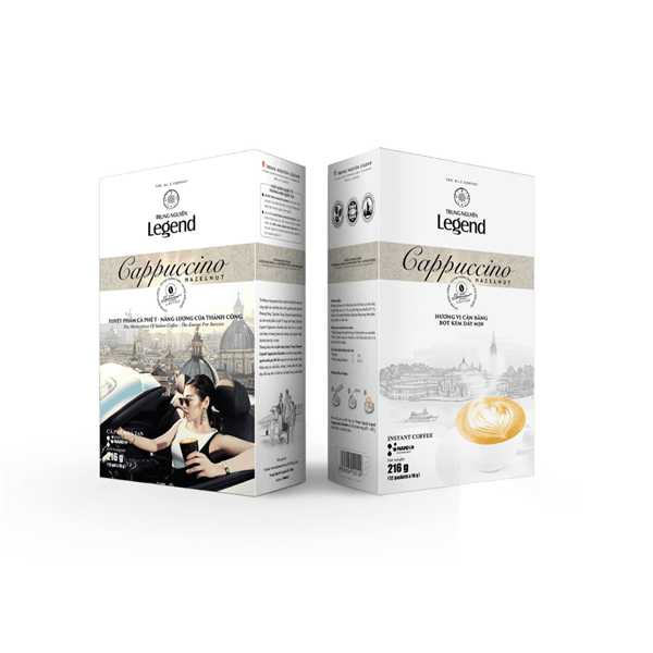 Cà phê cappuchino hương hạt dẻ 216 g 12 gói 2