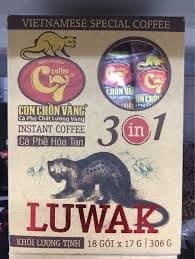 CÀ PHÊ HÒA TAN 3IN1 HỘP 18 QUEX17G LUWAK BÓNG KÍNH 2