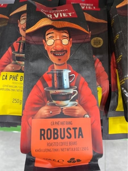 Cà phê Robusta hạt MR.VIET 250g