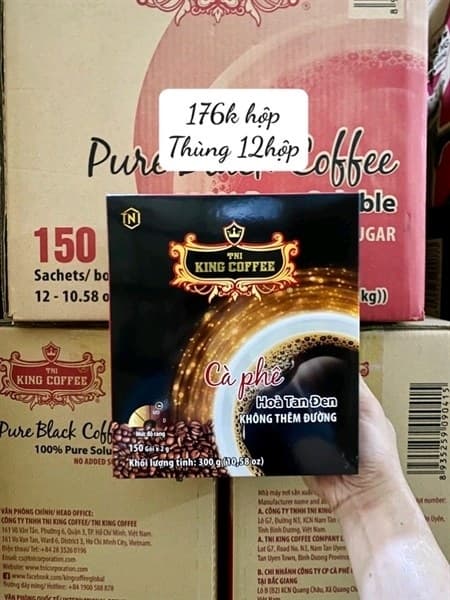 Cà phê King hòa tan đen gói 300GR King Coffee