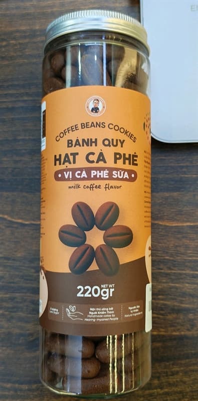 Bánh quy hạt cà phê vị cà phê sữahộp 220g