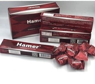 Kẹo sâm hamer Ginseng & coffee h/8v Hamer