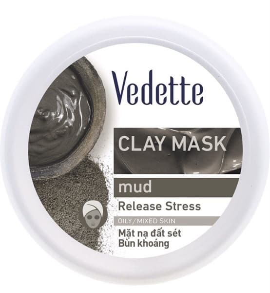 Mặt nạ hũ Vedette mud clay mask 145g Vedette
