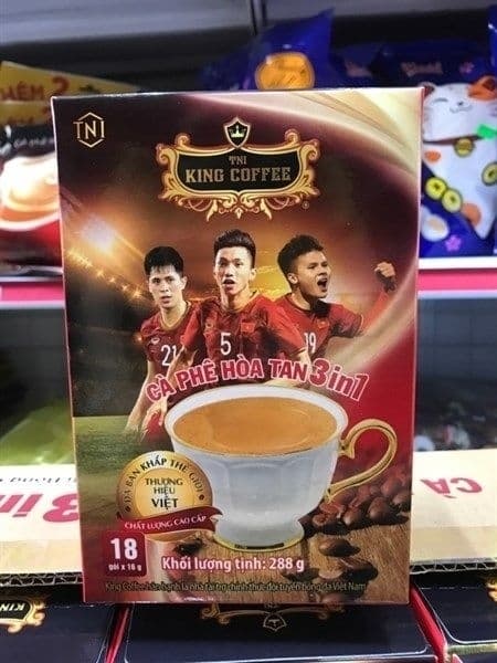 Cà phê hòa tan King coffe 3in1 hộp 18 gói 288g King