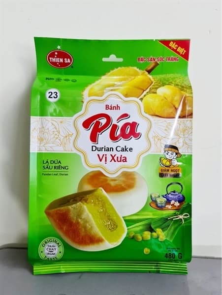 Bánh Pía Vị Xưa lá dứa sầu riêng thiên SA 480g 28 gói