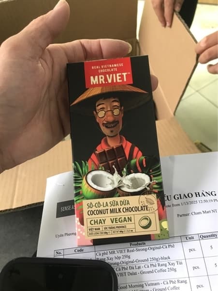 MR.VIET Sô cô la Sữa Dừa 60g Mr.Viet