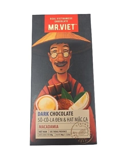 MR.VIET Sô cô la Đen & Mắc ca 80g Mr.Viet