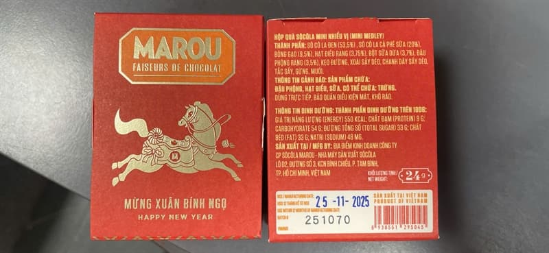 Hộp quà scl mini nhiều vị Marou 24g Marou