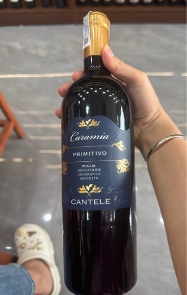 Rượu vang đỏ ý caramia Primitivo 750ml 14%vol