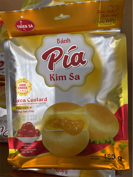 Bánh Pía thiên SA đậu xanh & trứng tan chảy 480g