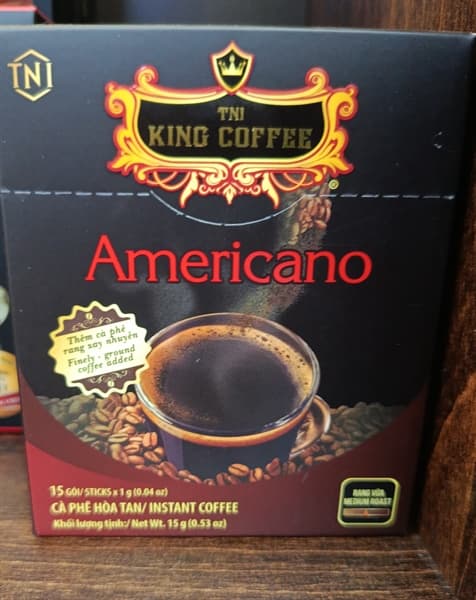 Cà phê hòa tan King Coffee americano 15g 48h/t
