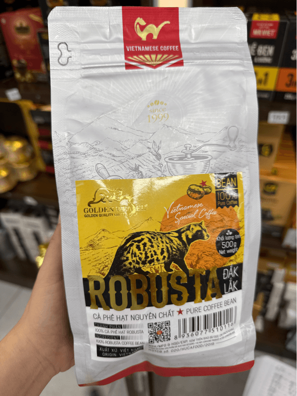 Cà phê ccv G8 Robusta hạt 500g
