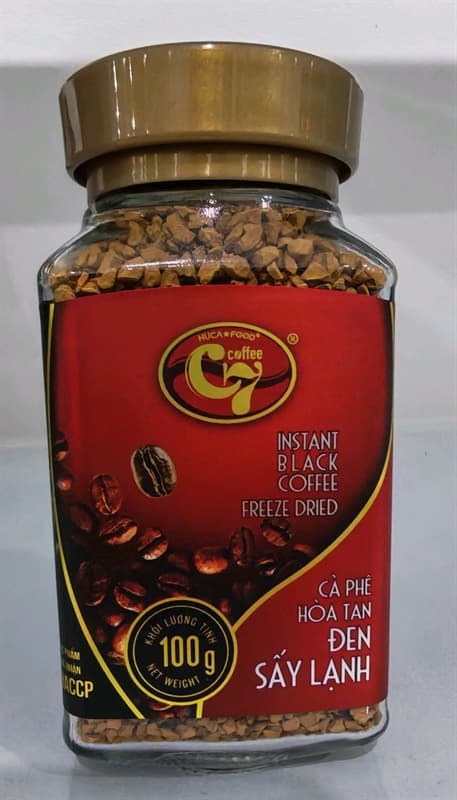 Cà phê hòa tan đen sấy lạnh C7 hũ 100g G8