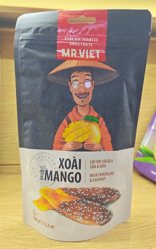 MR.VIET Xoài Sấy Với Sôcôla Sữa & Dừa 100g Mr.Viet