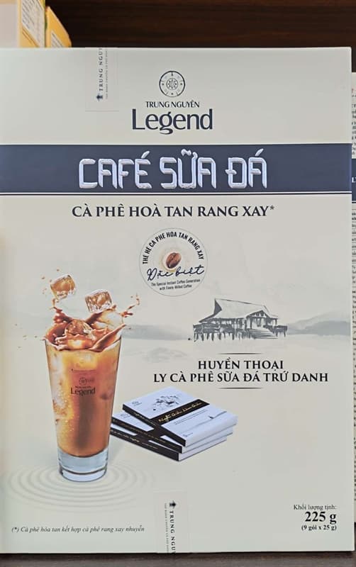 Cà phê hòa tan sữa đá Legend Trung Nguyên hộp 9 gói x 25g