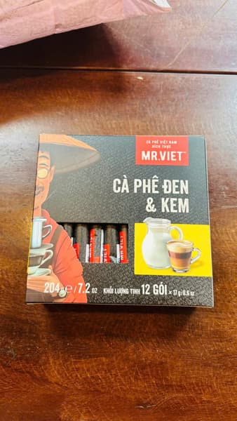 MR.Việt Cà phê hoà tan Đen và Kem 204g MR.Việt