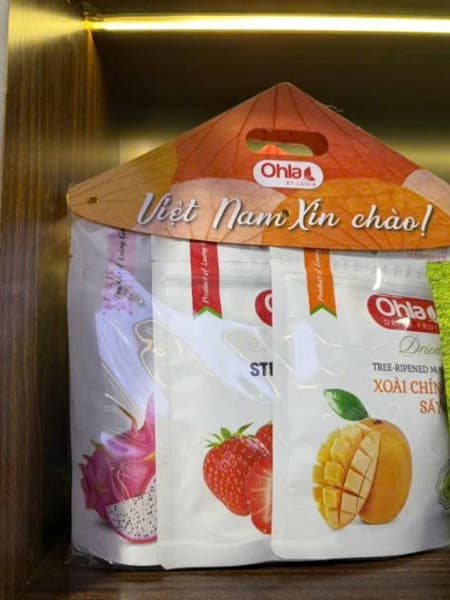 Combo nón lá hoa quả sấy dẻo Ohla 5
