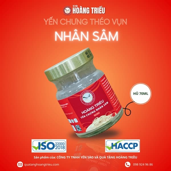 Yến vụn- Yến chưng tiệt trùng- Nhân sâm