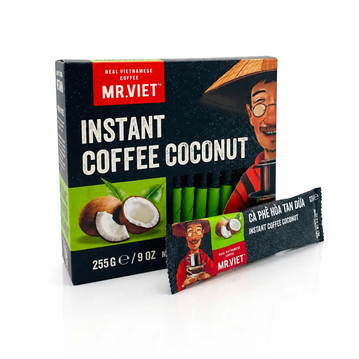 MR.VIET cà phê hòa tan dừa 255g