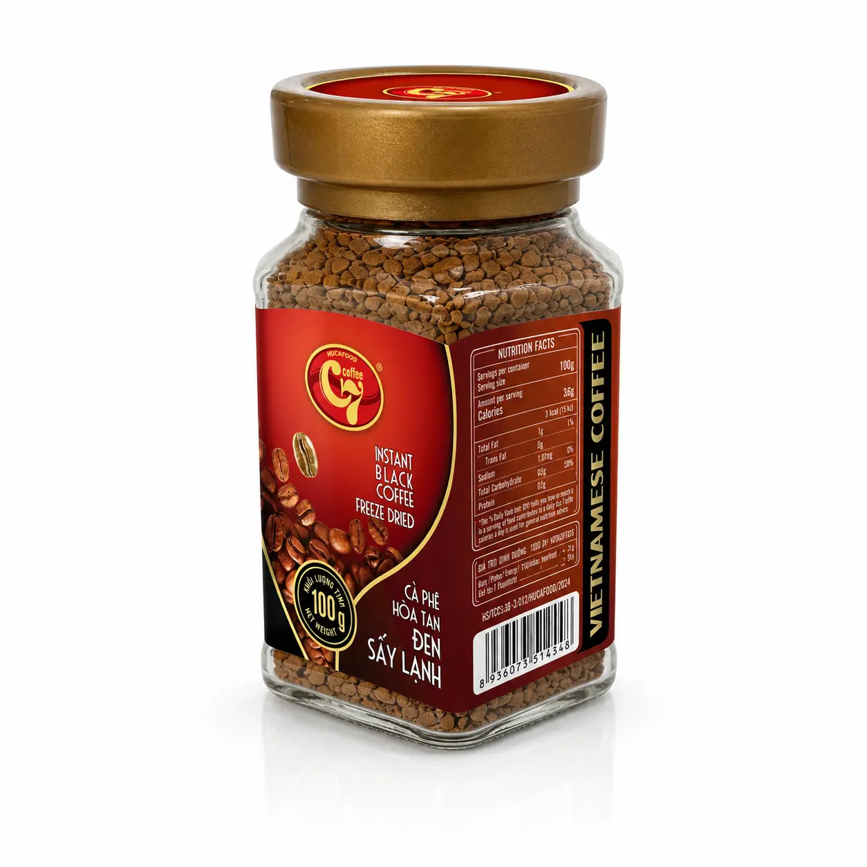 Cà phê hòa tan đen sấy lạnh C7 hũ 100g G8