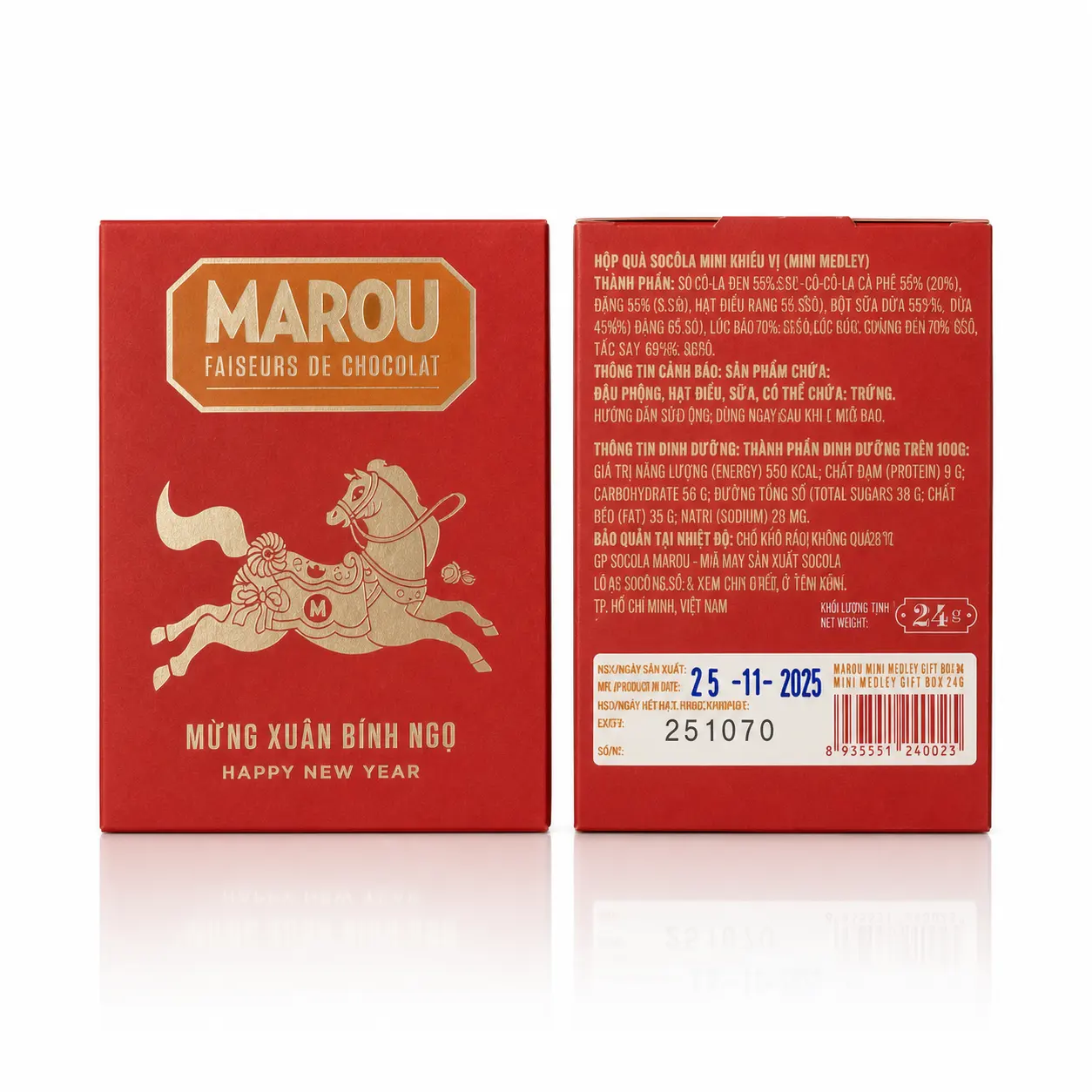 Hộp quà scl mini nhiều vị Marou 24g Marou