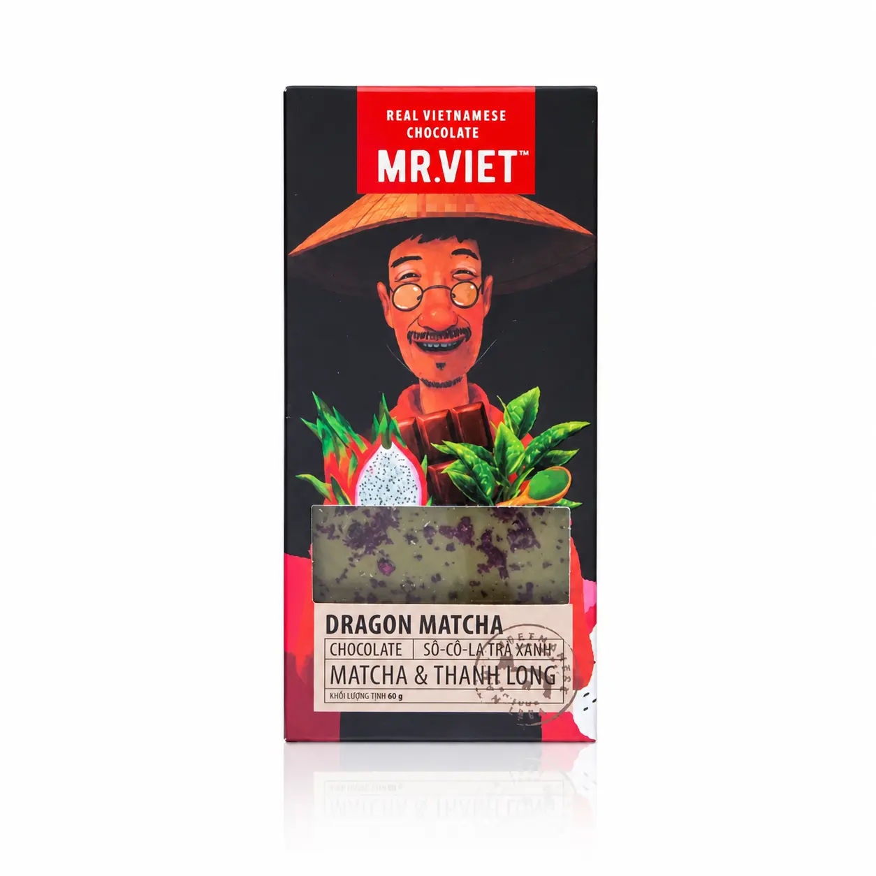 MR.VIET Sô-Cô-La Trà Xanh Matcha & Thanh Long - 60g Mr.Viet