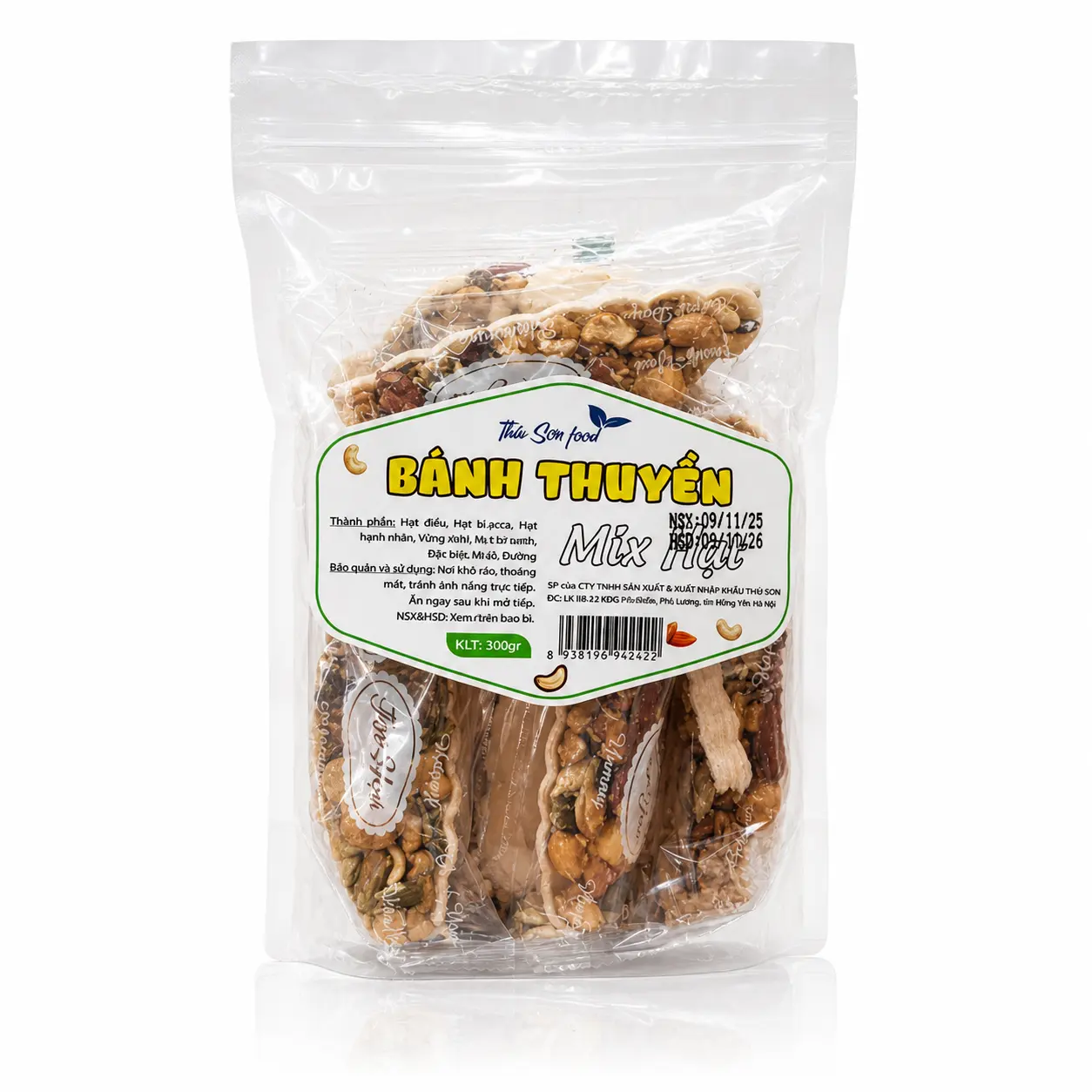 Bánh thuyền hạt gói 300g
