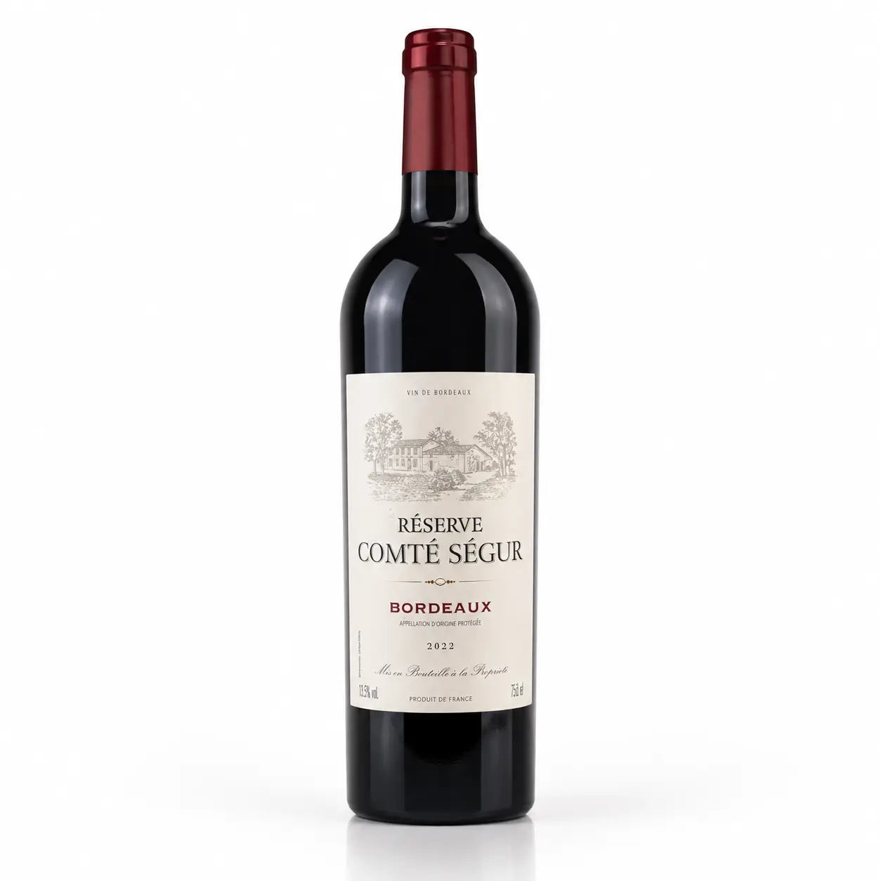 Rượu vang đỏ comte sagur reserve Bordeaux chai 750ml