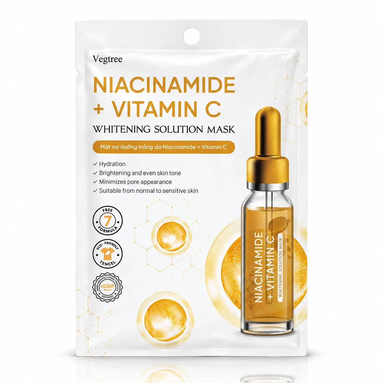 Mặt nạ vegtree 25ml dưỡng trắng da niacinamide+ Vitamin C Vegtree