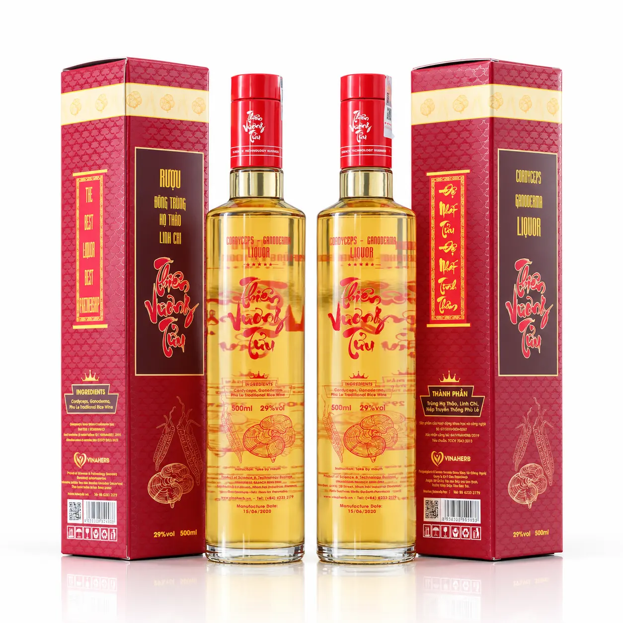 Rượu đông trùng hạ thảo 500ml Linh thảo thiên vương 2