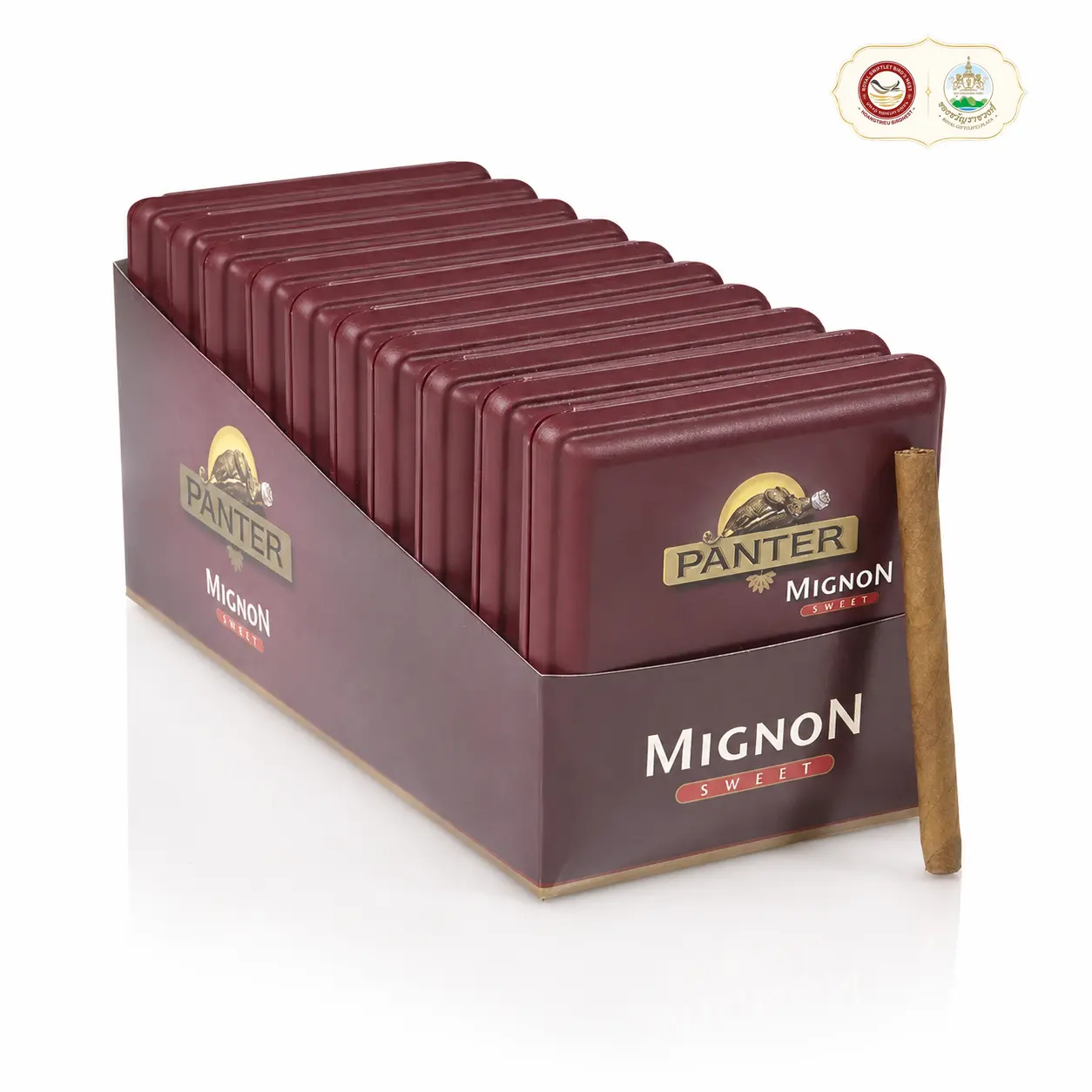 Xì gà mini panter hộp 20 điếu màu tím mận vị vani- mùi đậm