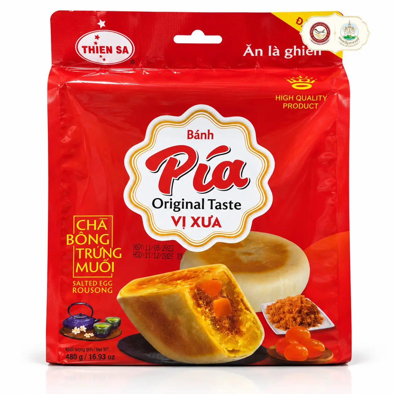 Bánh Pía Thiên Sa Chà Bông Trứng Muối 480g