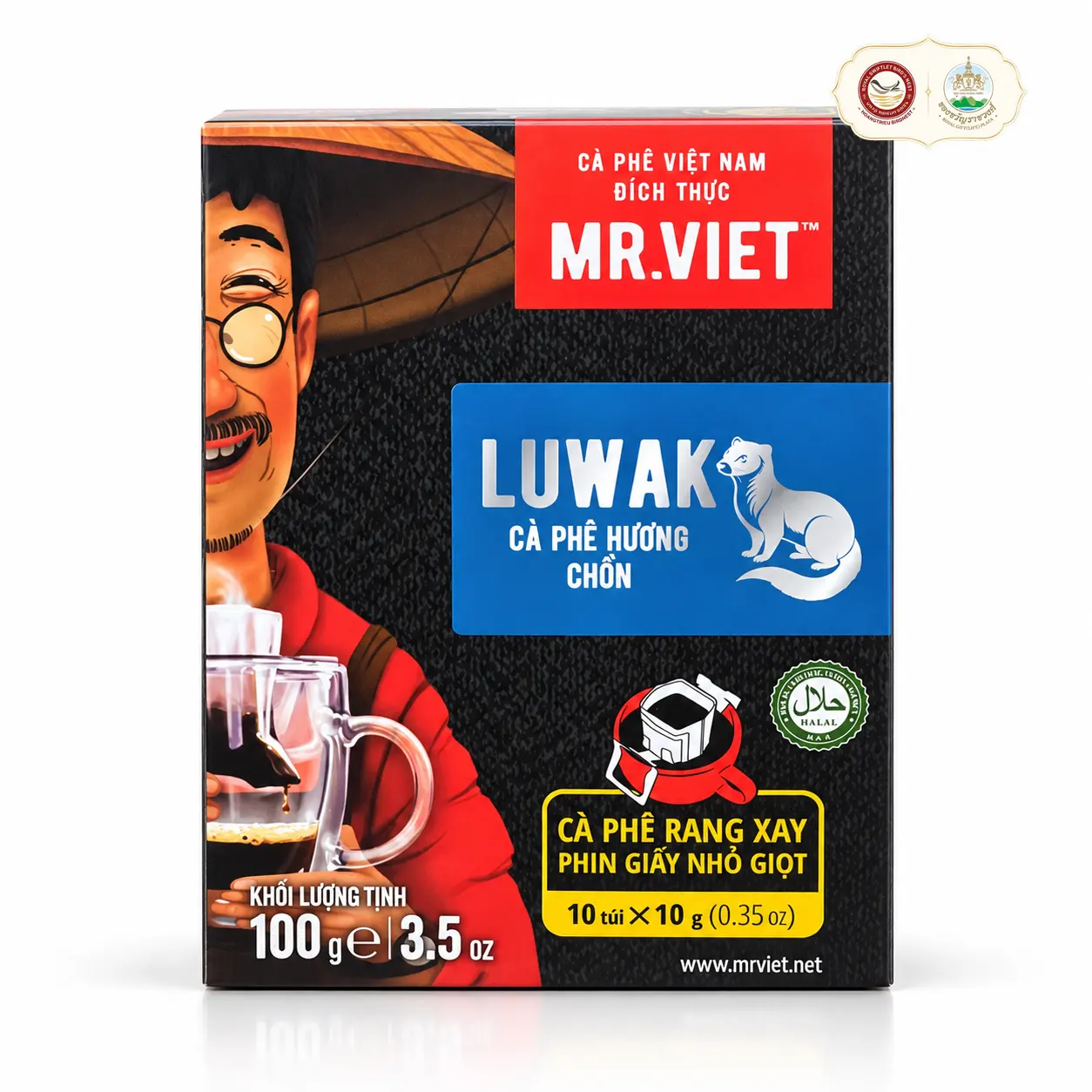 Cà Phê Túi Lọc Mr.Viet Luwak Cà Phê Hương Chồn 100g