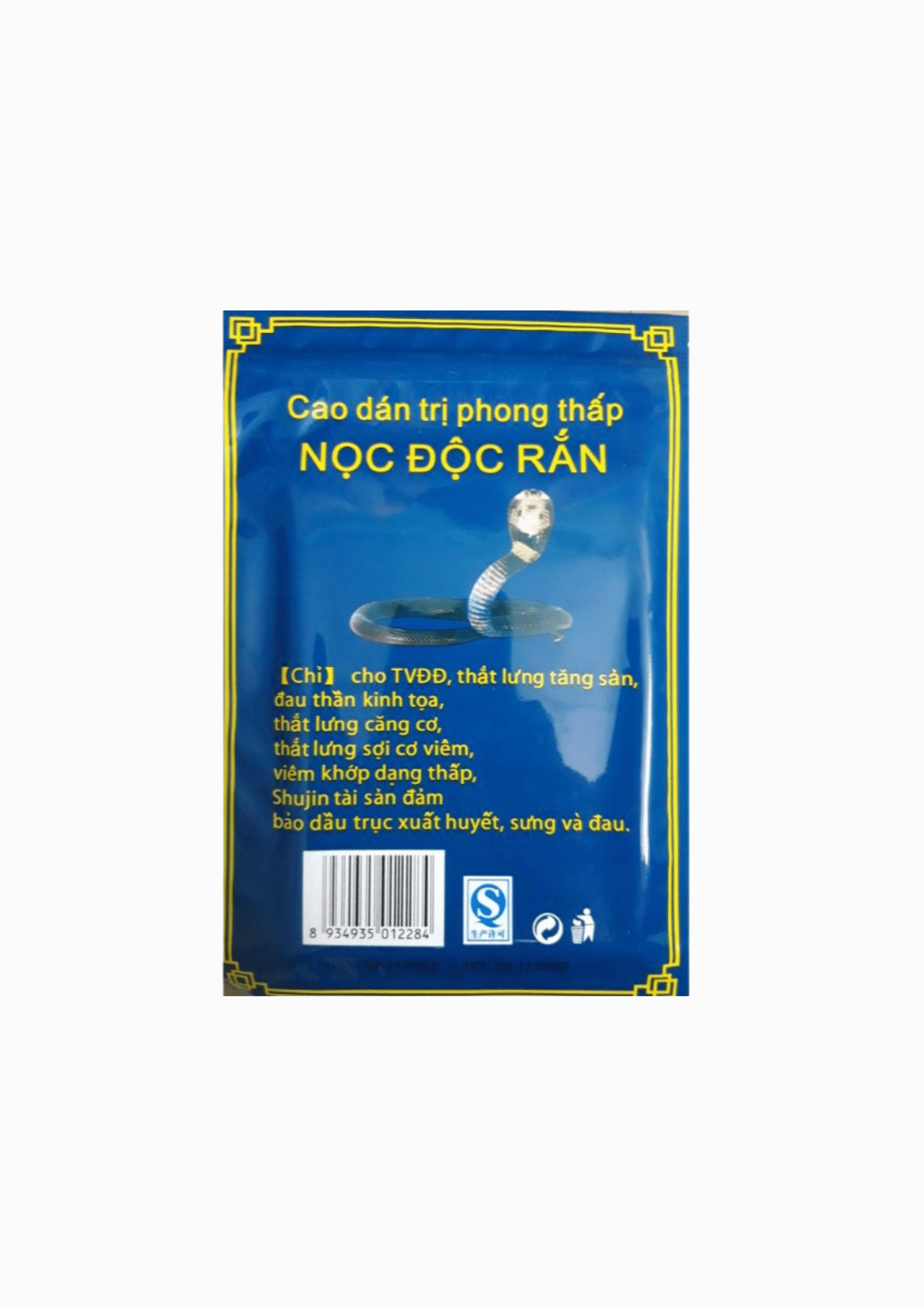 Cao dán trị phong thấp Nọc Độc Rắn
